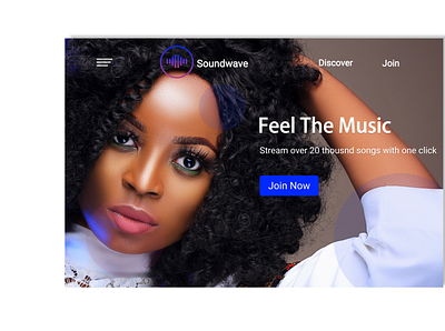 Landing Page of Soundwave Website