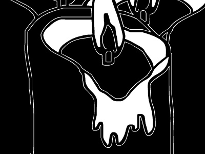 Detail of a candle black and white candles illustration vector