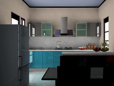 Standard Kitchen blue grey humptysdesign kitchen kitchendesign luxury modernhome onlinedesign quartz women