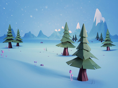 mountain low design illustration lowpoly lowpoly3d
