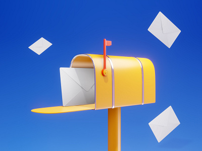 you've got mail 3d 3d art design email envelope gmail graphic design illustration letter lowpoly mailbox message new post