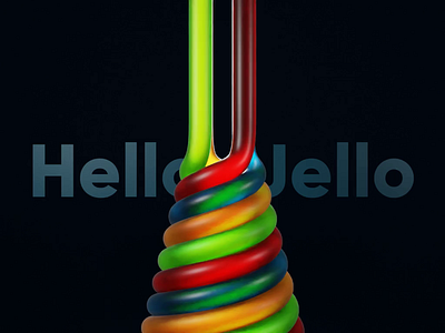 Hello Jello 3d 3d art animation branding hello jelly loop motion graphics
