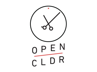 Open Cldr barber barbershop calendar logo