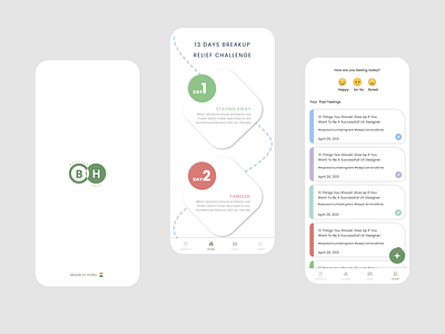 Mental Help App app branding creative design flat mentalhealth minimal typography ui ux