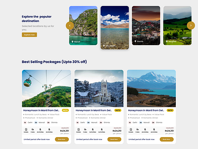 Travel Landing Page Tile