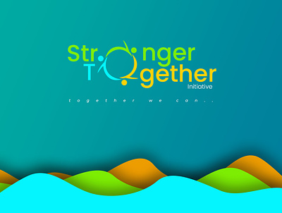 Stronger together initiative branding design logo typography vector