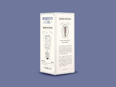 Brooklyn Bulb Co. | Vintage Bulbs Packaging brooklyn building bulbs illustration new york nyc packaging retro vintage