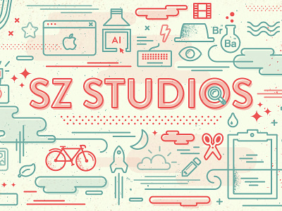 Sz Studios | Facebook Cover design facebook cover graphic design illustration outline vector