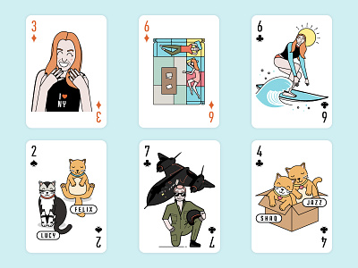 ♠ ♥ Playing Cards Deck ♦ ♣ cards custom design deck illustrations playing cards poker wedding