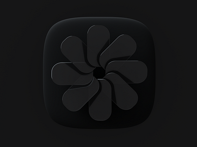 Photos / black 3d appicon big sur design icon ios mac ui