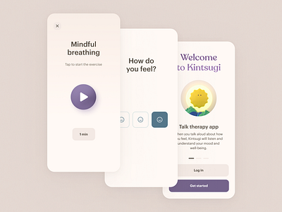 Kintsugi product design 3d app branding design ios product design ui ux