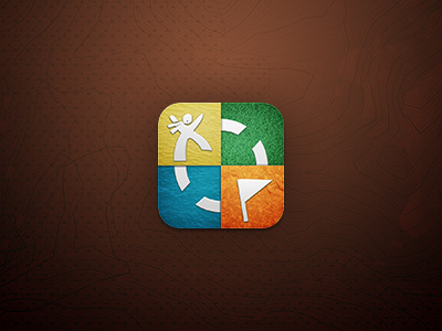 Geocaching Icon game geocaching grass icon ios redesign rock sand water