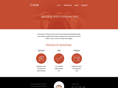 Circle - webdesign for web developers circle clean design slick web wide