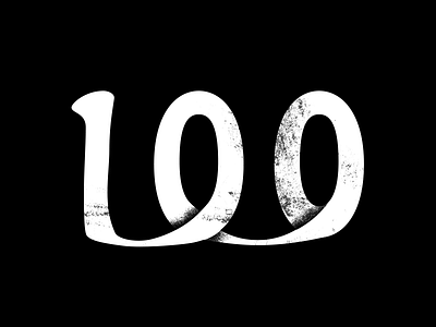 100 100 grounge typography