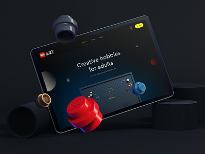 Lego® Art — Website Design 3d design graphic design inte lego ui ux