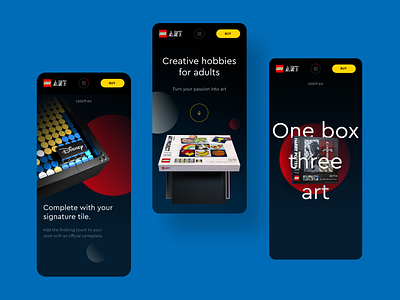 Lego® Art — Mobile Screens des design graphic design interaction lego mobile ui ux