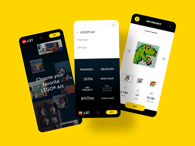 Lego® Art — Mobile 2 3d design figma mobile ui ux
