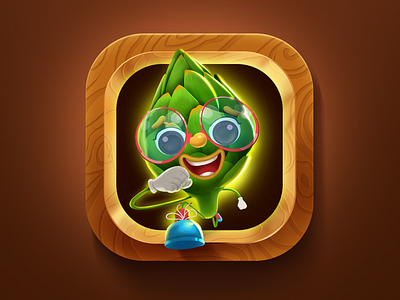 Veggie Run Game Icon character design game icon ui ux