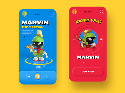 Looney Tunes - Characters character concept design dribbble looney tunes neumorphic space ux