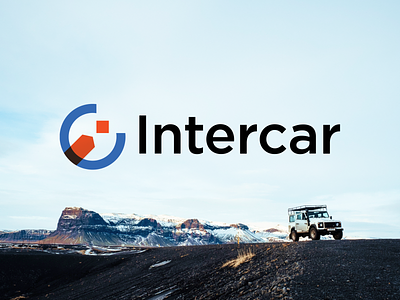 Intercar branding car parts identity logo logotype monogram