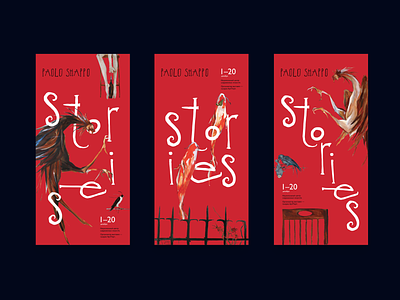 Shappo Stories exhibition illustration poster typogaphy