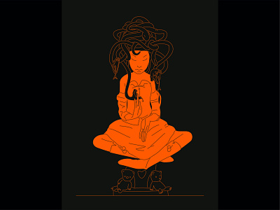 Inner Peace art branding identity illustration vector
