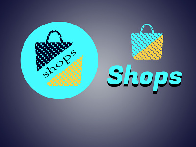 online and _ offline shop logo design