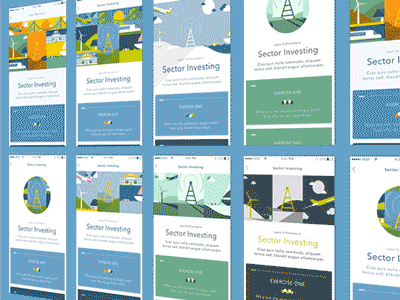Visual Explore of Investment Topics app banking exploration mock ups visual