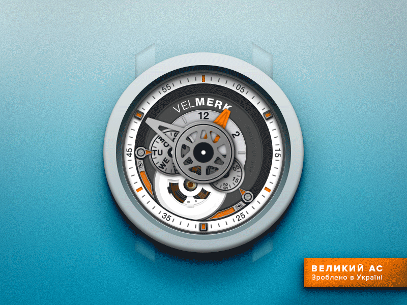 VelMerk Orange Monster for Android Wear android wear andyman imandyman kharkiv ukraine velikiy velmerk watch face wearable Андрій Великий Україна харків