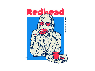 Redhead Girl Print