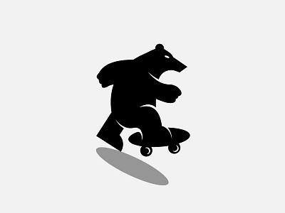 BEAR ( SKATEBOARDING ) animation art brand branding character clean design graphic design icon identity illustration illustrator lettering logo logo design logotype minimal type typography vector