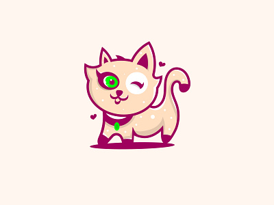 happy valentine cute kitty illustration