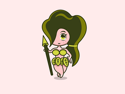 jungle girl cartoon design