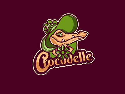 mascot logo design crocodile