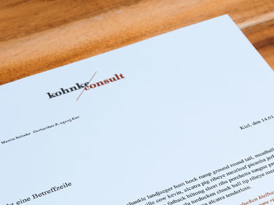 Kohnke Consult 2016 corporate design logo mockup