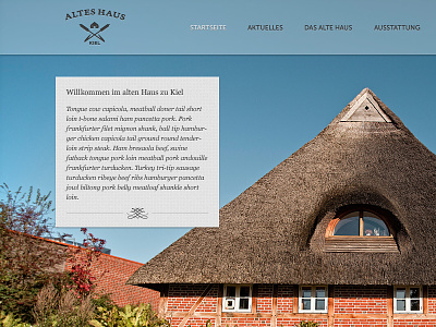 Altes Haus Kiel Website - Startseite browser design germany home internet kiel ui ux website