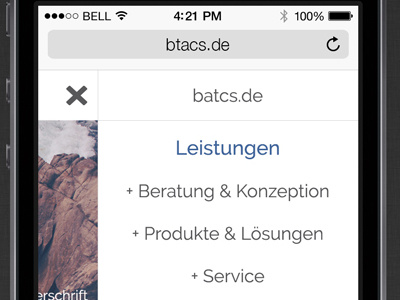 Btacs 2015 Mobile Menu browser btacs design germany internet kiel rwd ui ux website