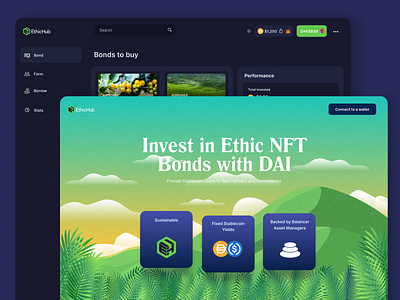 NFT Bond Platform design flat graphic design illustration ui ux vector