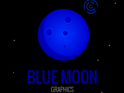 Blue Moon blue design graphic logo moon