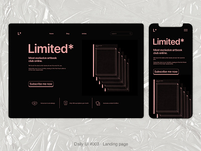 Daily UI #003 · Landing page / L*