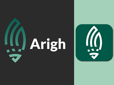 Arigh A letter Logo Design