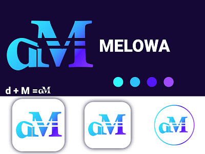 MELOWA D M  MODERN LETTER LOGO