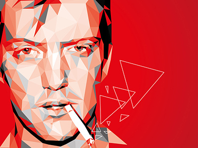 Josh Homme illustration illustrator josh homme musician polygon art qotsa wacom