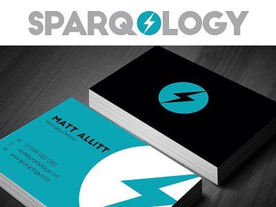 Sparqology branding business card graphic design. logo logo design start up