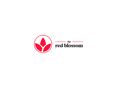 The Red Blossom Logo Design