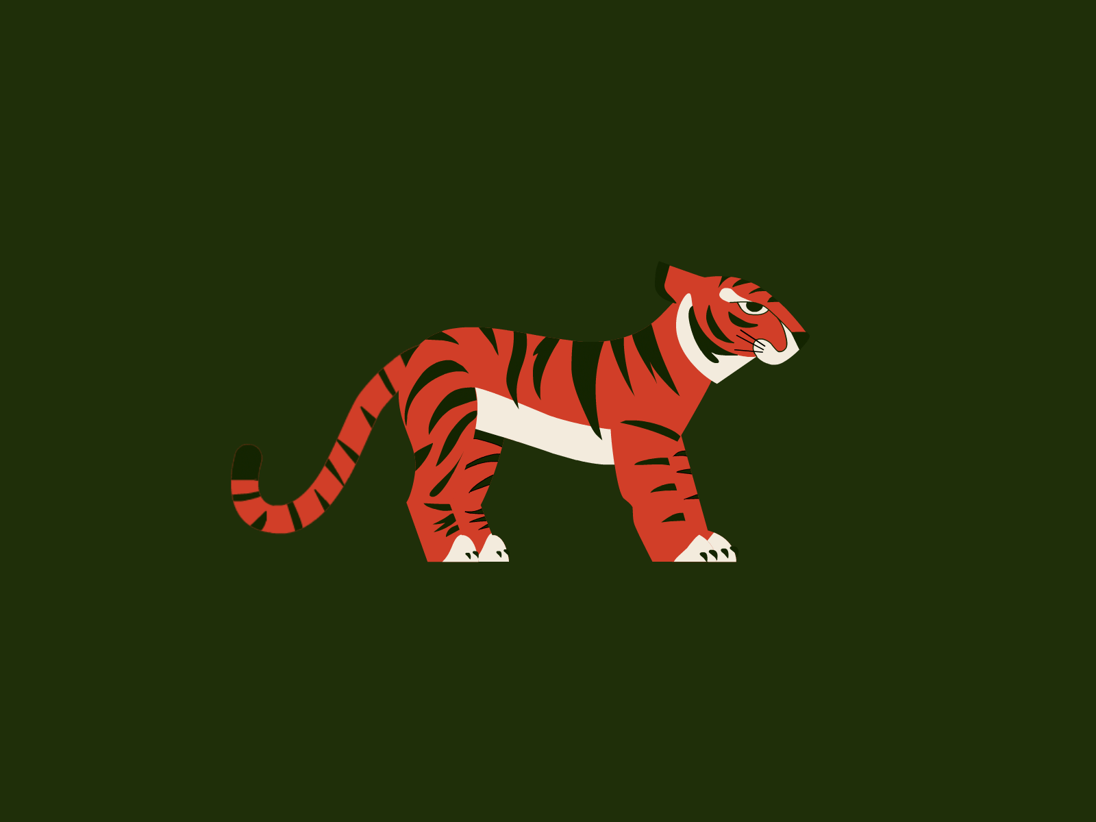 Fable & Mane - Tiger 2d after effects animation design illustration illustrator logo motion graphics vector