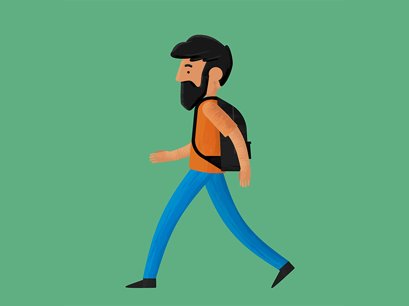 Walk Cycle! 2d after effects animation character design illustration illustrator mograph motion graphics vector