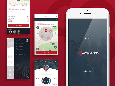 Camp Gladiator App app design camp gladiator cg ui ux