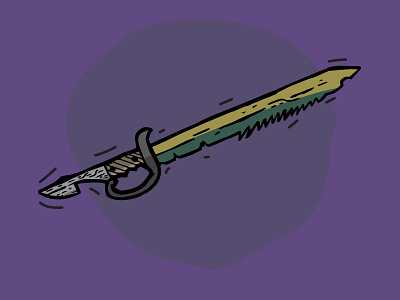 Fishbone - Pirate sword Illustration