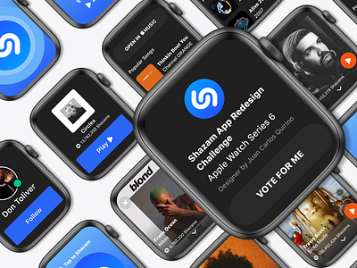 Shazam App Redesign Challenge Apple Watch Series 6